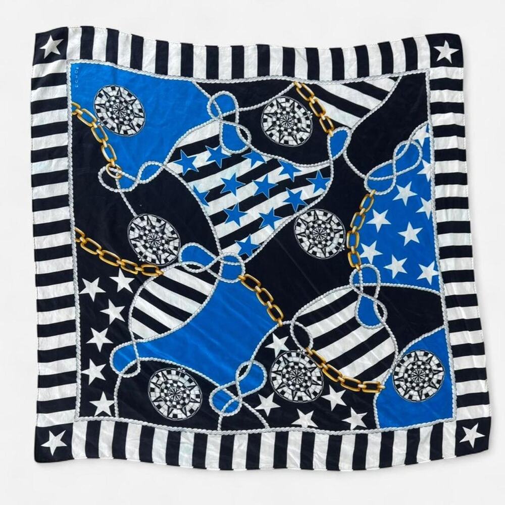 Echo striped nautical silk square